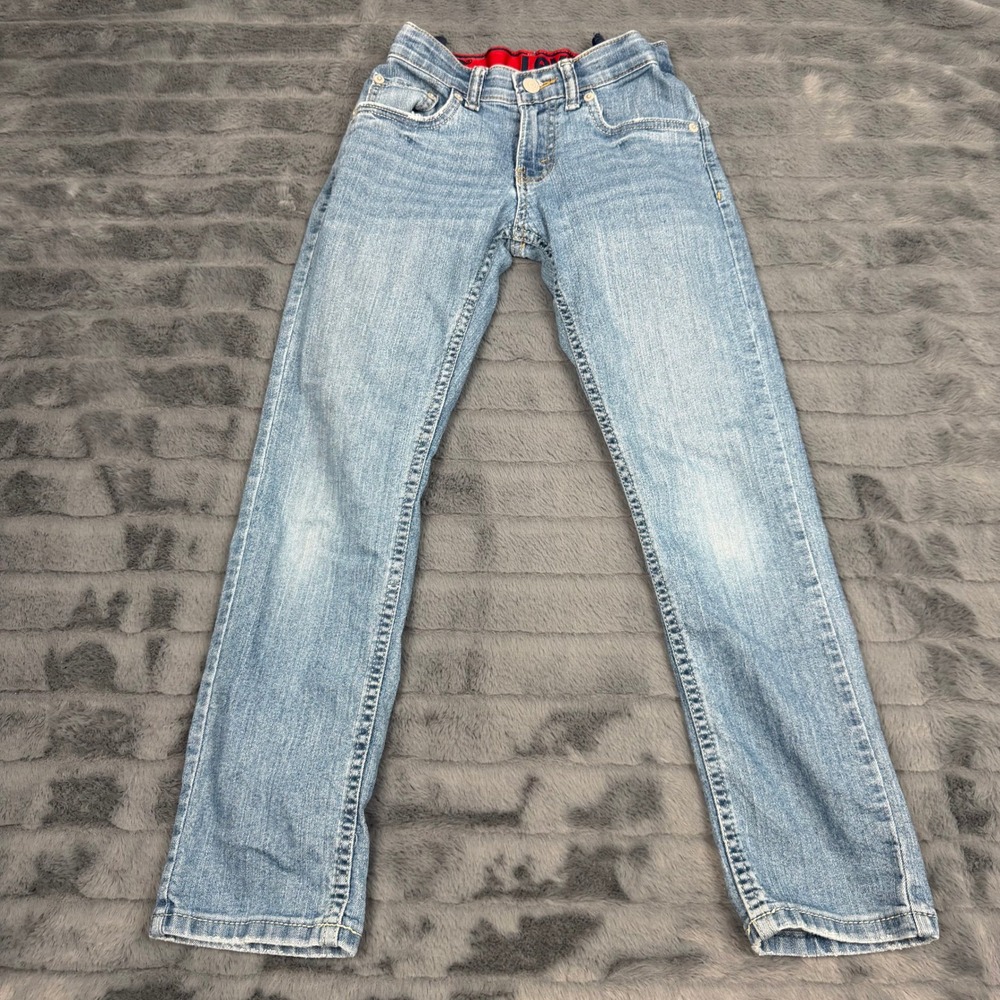 Levis 511 Slim Fit Boys Jeans Size 8 Reg Light Wash Adjustable Waist 15277